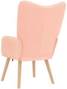 vidaXL Fotel relaksacyjny Różowy z włóknem podobnym do wełny 6