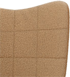 vidaXL Fotel relaksacyjny beżowy z tkaniny przypominającej wełnę 7
