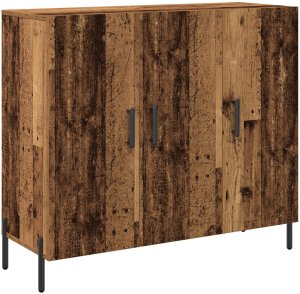 vidaXL Komoda Stary Dąb 90x34x80 cm 2