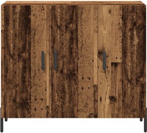 vidaXL Komoda Stary Dąb 90x34x80 cm 6