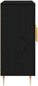 vidaXL Szafka Czarny Dąb 90x34x80 cm z drewna inżynieryjnego 7