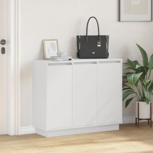 vidaXL Białe sideboard z LED, 90x32x75 cm, z drewna inżynieryjnego 5