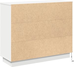 vidaXL Białe sideboard z LED, 90x32x75 cm, z drewna inżynieryjnego 9