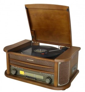GRAMOFON SOUNDMASTER NR560 CD/MP3 KASETA USB BT FM, NAGRYWANIE USB, 2x5W 1