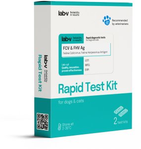 Lab-V Antygen FCV & FHV  Szybki test diagnostyczny dla kotów 2 szt. 1