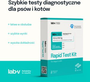 Lab-V Antygen FCV & FHV  Szybki test diagnostyczny dla kotów 2 szt. 2