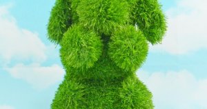 Ambiance AniPlants Figurka z trawy "Pies" siedzący Dekoracja ogrodowa 36cm 3