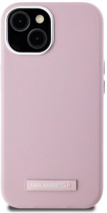Karl Lagerfeld Case FW Metal Plate MagSafe for iPhone 15 pink 3
