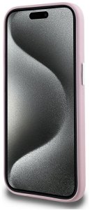 Karl Lagerfeld Case FW Metal Plate MagSafe for iPhone 15 pink 5