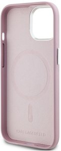 Karl Lagerfeld Case FW Metal Plate MagSafe for iPhone 15 pink 7