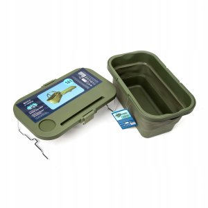 PLATINET CAMPING PICNIC BASKET 47X29X23,5 CM, 16L, FOLDING, WITH 2 IN 1 LID / TABLE GREEN [46139] 5