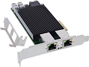 Karta sieciowa InLine ® Dual Gigabit karta sieciowa 2x RJ45 1 Gb/s PCIe x4 PoE+ 2