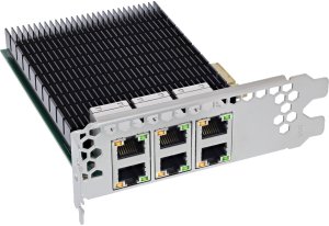 Karta sieciowa InLine ® 6-krotny Gigabit karta sieciowa 6x RJ45 1 Gb/s PCIe x4 2