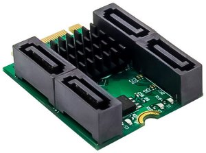 InLine® Schnittstellenkarte M.2 Key B+M zu 4x SATA Stecker, RAID, HyperDuo 1