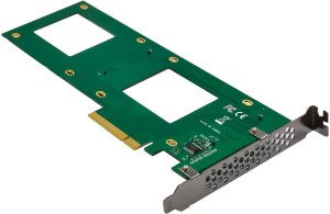 InLine® PCIe Karte zu 2x intern U.2 NVMe SFF-8639 – Bifurcation, PCIe x8, schmal 5