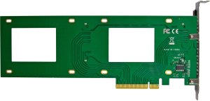 InLine® PCIe Karte zu 2x intern U.2 NVMe SFF-8639 – Bifurcation, PCIe x8, schmal 7