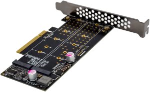 InLine® PCIe Karte zu 2x intern NVMe M.2 Key M – Bifurcation, PCIe x8 3