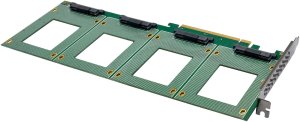 InLine® PCIe Karte zu 4x intern U.2 NVMe SFF-8639 – Bifurcation, PCIe x16 2