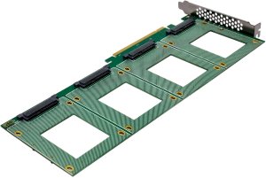 InLine® PCIe Karte zu 4x intern U.2 NVMe SFF-8639 – Bifurcation, PCIe x16 4