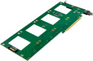 InLine® PCIe Karte zu 4x intern U.2 NVMe SFF-8639 – Bifurcation, PCIe x16 5