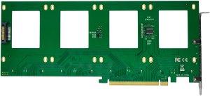 InLine® PCIe Karte zu 4x intern U.2 NVMe SFF-8639 – Bifurcation, PCIe x16 7