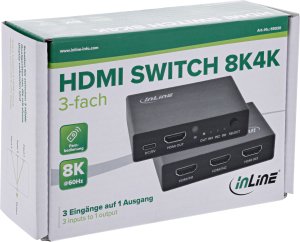 InLine® HDMI Switch, 3-fach, 8K4K@60Hz, HDCP 2.3 4