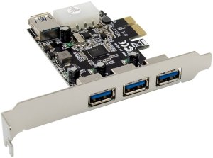 InLine® PCIe Karte, 3x+1x USB 3.2 Gen.1, Molex kompatibler 4-Pin Stromanschluss 1