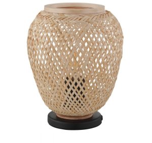 Table lamp EGLO Dembleby, 1 x E27, 40W, black/wood color, h25 x o20 cm 1