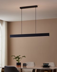 Ceiling LED lamp EGLO Andreas, 2x19W, RGB, 4320lm, black, 117 x 7 x 110 cm 6