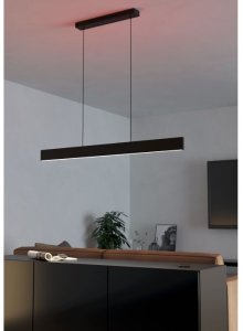 Ceiling LED lamp EGLO Andreas, 2x19W, RGB, 4320lm, black, 117 x 7 x 110 cm 8