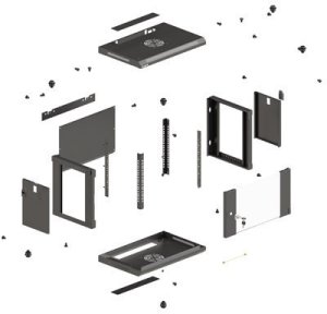 Szafa Lanberg Lanberg WF03-5309-10B stojak 9U Szafa wisząca Czarny 8