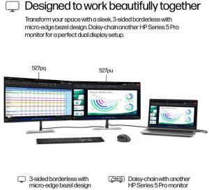 HP 27-calowy monitor Pro z serii 5 QHD USB-C  527pu 3