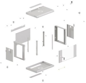 Lanberg WF03-5304-10S stojak 4U Szafa wisząca Szary 10