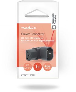 Nedis Nedis CEGB1190BK zmieniacz płci / kabli IEC-320-C13 IEC-320-C14 Czarny 4