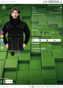 LH-ORKAN-J - męska kurtka ochronna stójka podszyty polarem dopinany kaptur softshell ocieplana wiatro i wodoodporna elastyczna - czarno-żółty XL 2