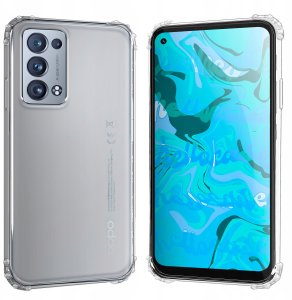 ETUI PANCERNE DO RENO 6PRO 5G SNAPDARGON | CASE SILIKON GUMOWE SLIM   SZKŁO 3