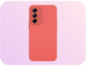 Hello Case Etui do Samsung Galaxy S21 FE (Silikonowe, Osłona Kamery, Czerwone) Szkło 2