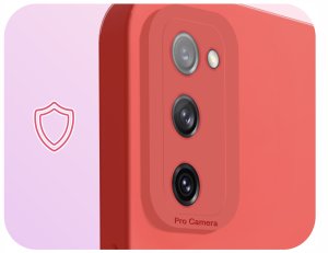 Etui do Samsung Galaxy S20 FE (Silikonowe, Osłona Kamery, Czerwone)   Szkło 3