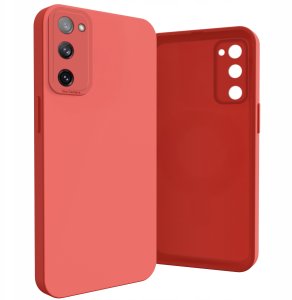 Etui do Samsung Galaxy S20 FE (Silikonowe, Osłona Kamery, Czerwone)   Szkło 6