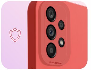 Etui do Samsung Galaxy A53 5G (Silikonowe, Osłona Kamery, Czerwone)   Szkło 3