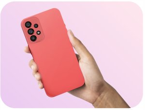 Etui do Samsung Galaxy A53 5G (Silikonowe, Osłona Kamery, Czerwone)   Szkło 5