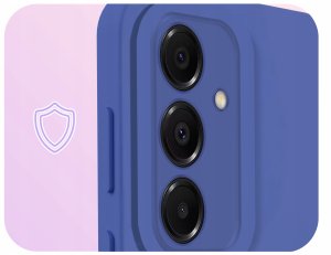 Etui do Samsung Galaxy A15 (Osłona Kamery, Granatowe, Ochronne)   Szkło 9H 3