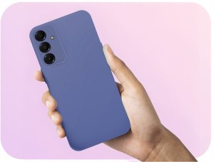 Etui do Samsung Galaxy A15 (Osłona Kamery, Granatowe, Ochronne)   Szkło 9H 5