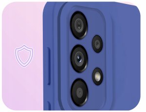 Etui do Samsung Galaxy A53 5G (Osłona Kamery, Granatowe, Ochronne)   Szkło 3