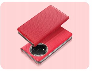 ETUI Z KLAPKĄ DO HONOR MAGIC7 LITE CZERWONE ZAMYKANE MAGNETYCZNE KABURA 2