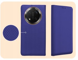 Hello Case ETUI Z KLAPKĄ DO HONOR MAGIC7 LITE GRANATOWE ZAMYKANE MAGNETYCZNE KABURA 4