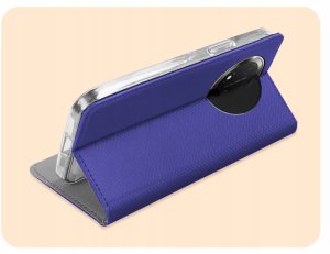 Hello Case ETUI Z KLAPKĄ DO HONOR MAGIC7 LITE GRANATOWE ZAMYKANE MAGNETYCZNE KABURA 5