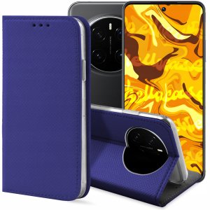 ETUI Z KLAPKĄ DO HONOR MAGIC7 PRO GRANATOWE ZAMYKANE MAGNETYCZNE KABURA 1