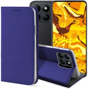 ETUI Z KLAPKĄ DO HONOR X8B GRANATOWE ZAMYKANE MAGNETYCZNE KABURA CASE 1