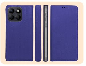Hello Case ETUI Z KLAPKĄ DO HONOR X8B GRANATOWE ZAMYKANE MAGNETYCZNE KABURA CASE 6